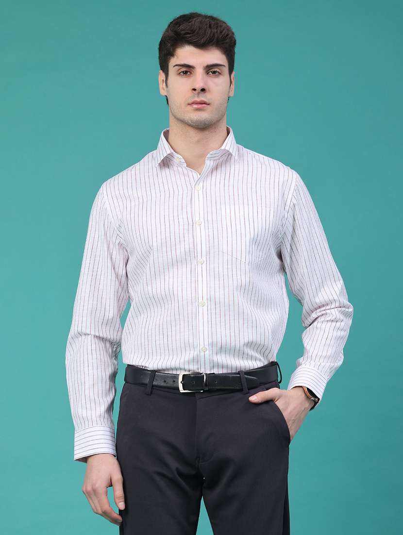 men striped long sleeve regular fit formal shirt - 22280488 -  Standard Image - 1