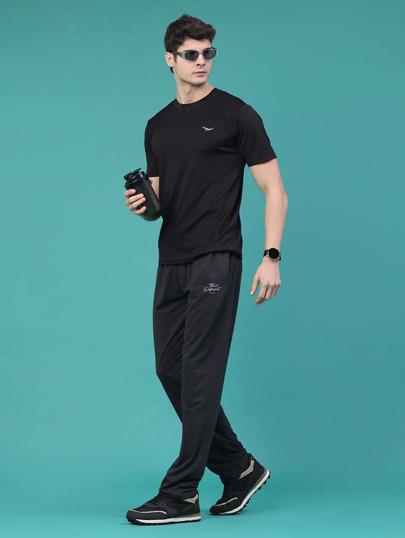 men solid mid rise full length track pant - 22280495 -  Standard Image - 4