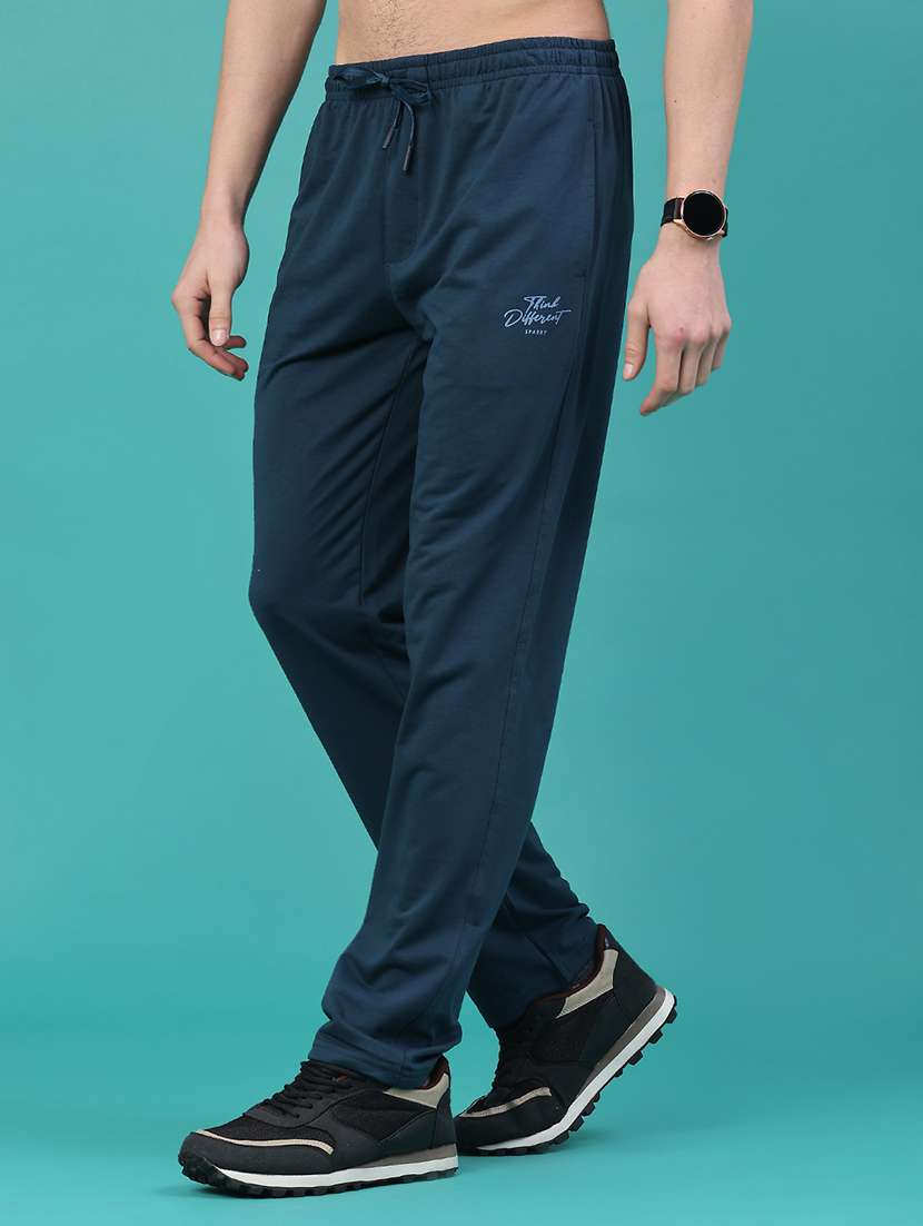 men solid mid rise full length track pant - 22280496 -  Standard Image - 1