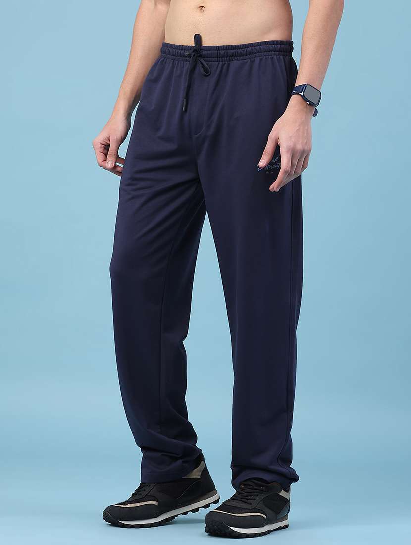 men solid mid rise full length track pant - 22280497 -  Standard Image - 1