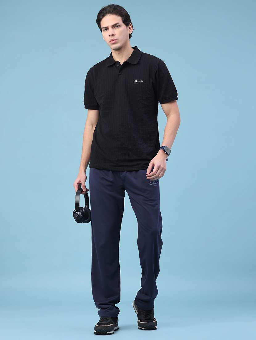 men solid mid rise full length track pant - 22280497 -  Standard Image - 4