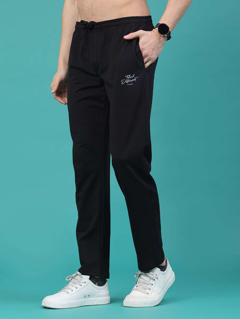 men solid mid rise full length track pant - 22280498 -  Standard Image - 1