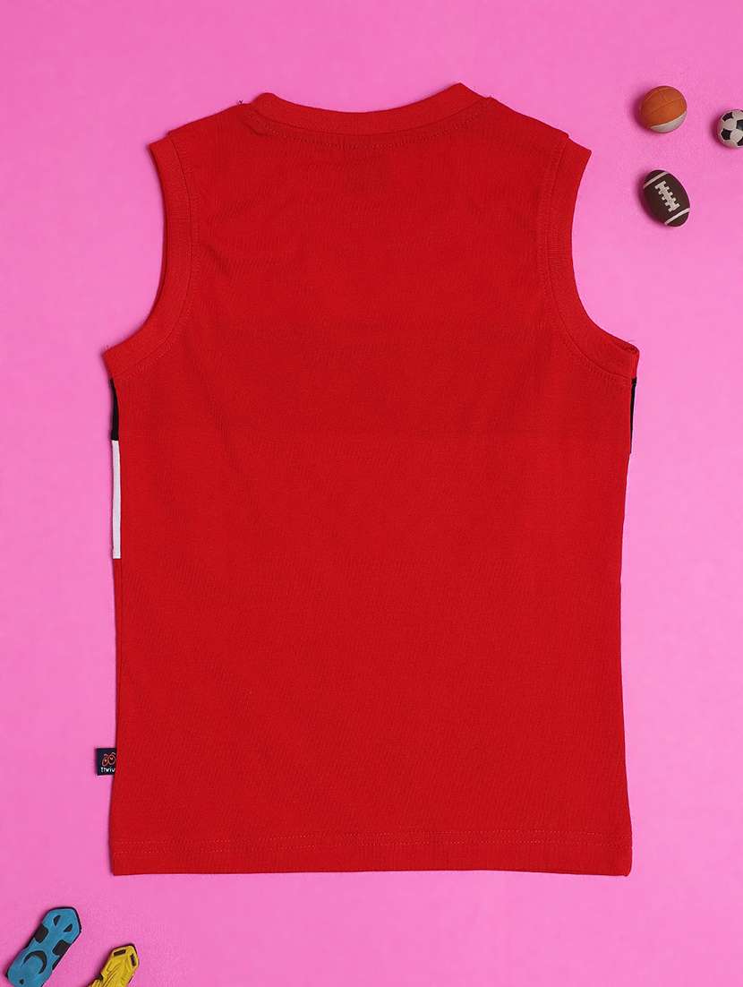 boys printed sleeveless t-shirt - 22280549 -  Standard Image - 1