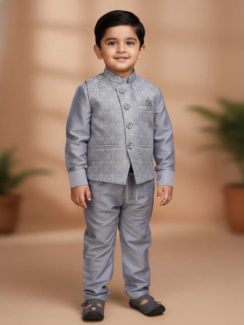 grey cotton kurta sets kurtas & set - 22280570 -  Standard Image - 1