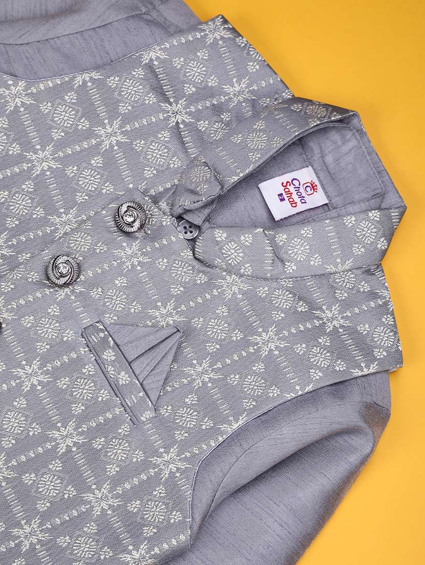 grey cotton kurta sets kurtas & set - 22280570 -  Standard Image - 4