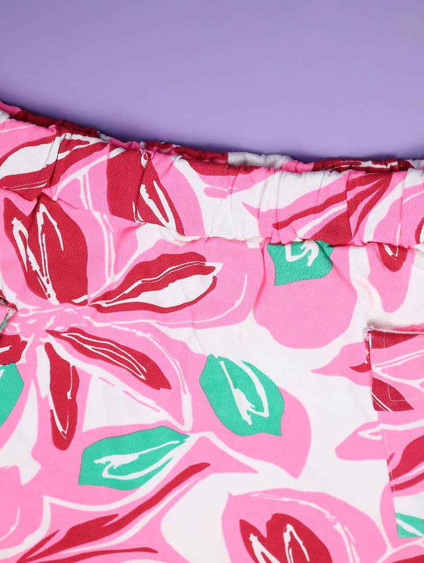 girls printed top and shorts co-ord set - 22280596 -  Standard Image - 4