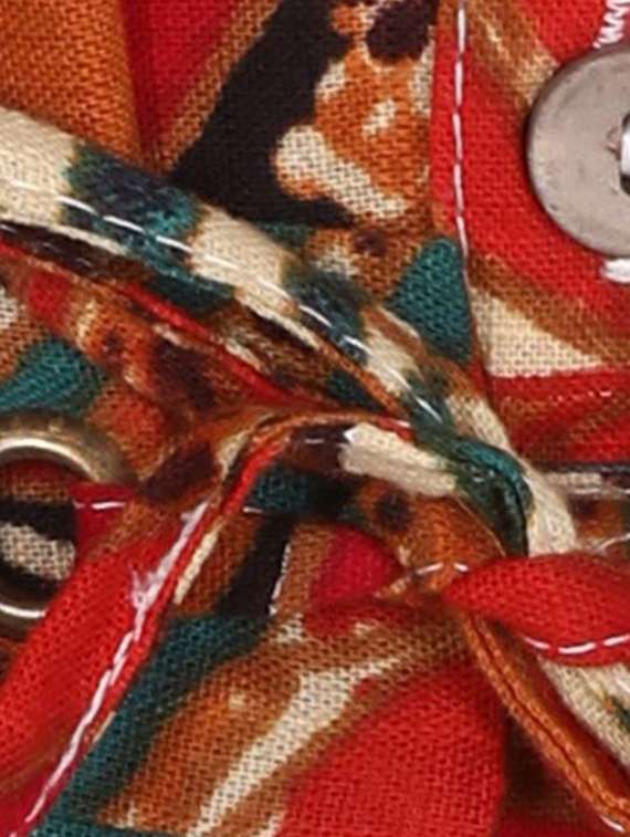 women printed three quarter sleeve tiered dress - 22280771 -  Standard Image - 4