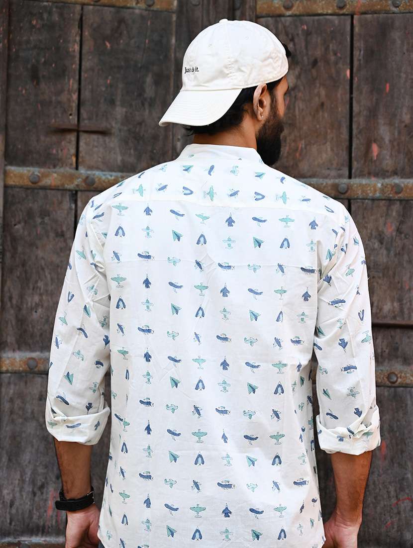 men printed long sleeve casual shirt - 22280778 -  Standard Image - 1