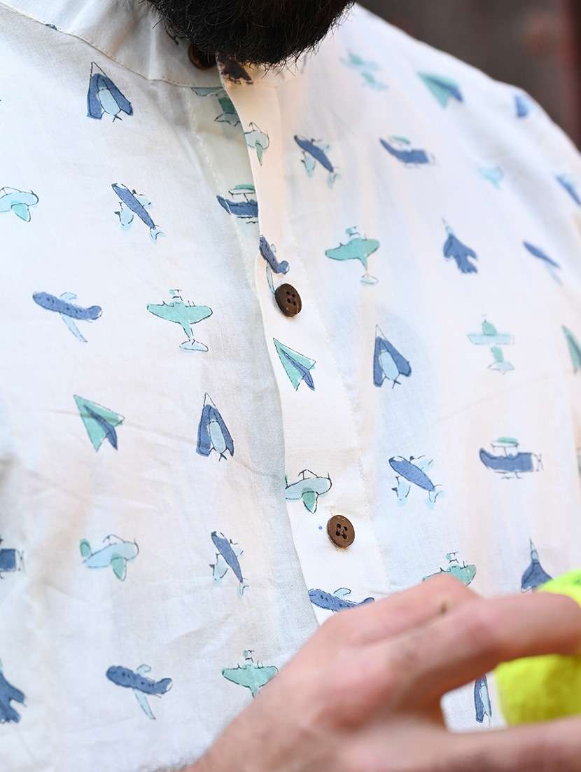 men printed long sleeve casual shirt - 22280778 -  Standard Image - 4