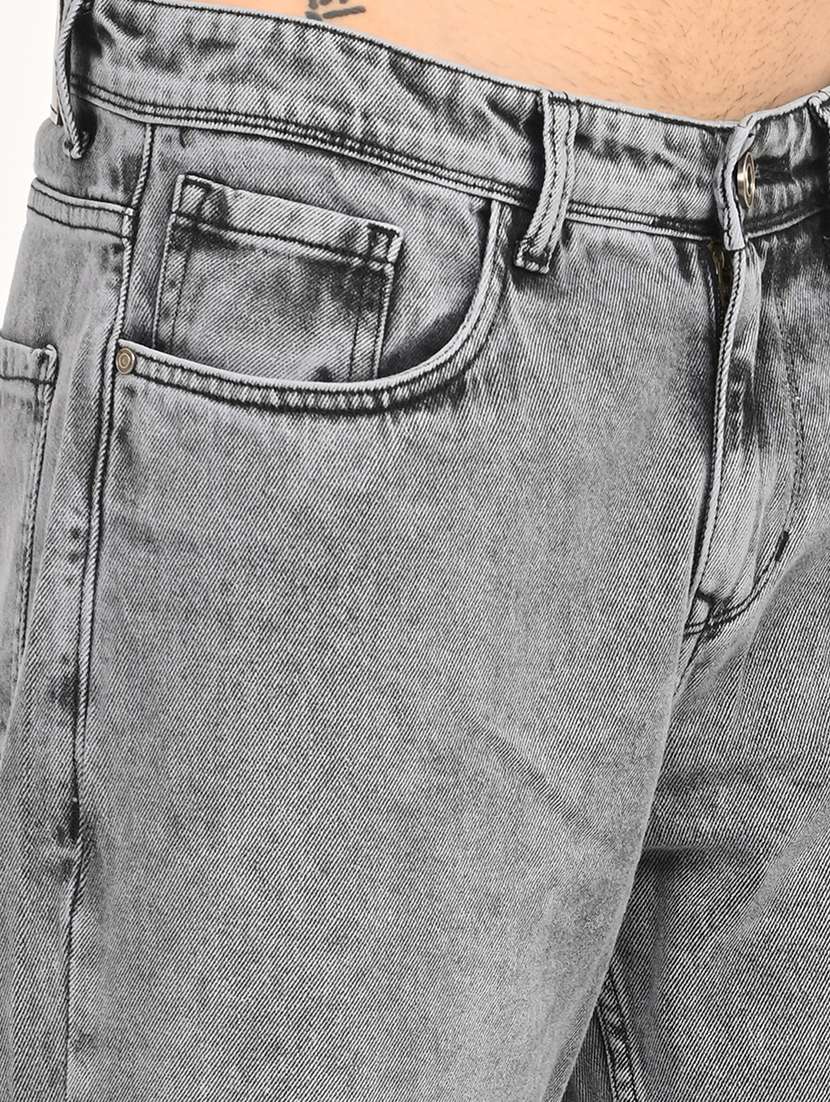 men plain mid rise relaxed fit jeans - 22280948 -  Standard Image - 4