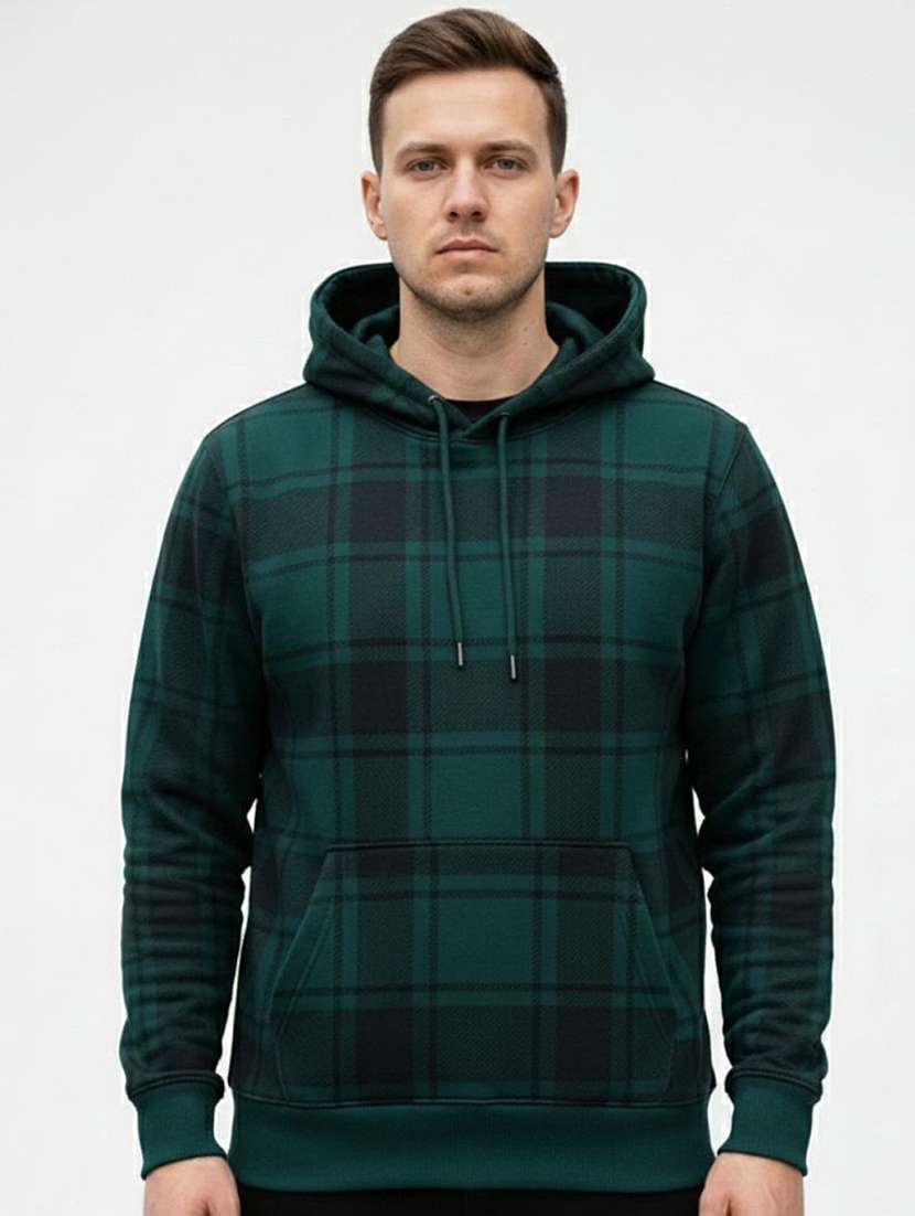 men checkered long sleeve regular fit sweatshirt - 22280964 -  Standard Image - 1