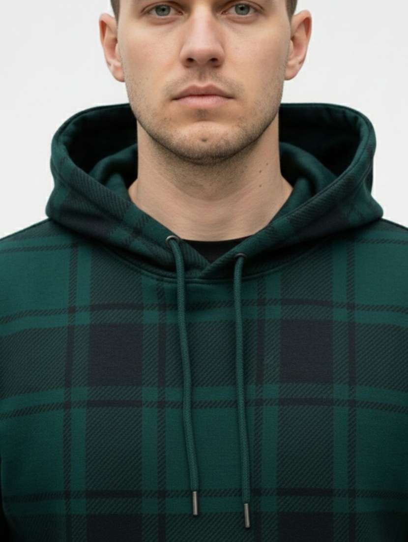 men checkered long sleeve regular fit sweatshirt - 22280964 -  Standard Image - 4