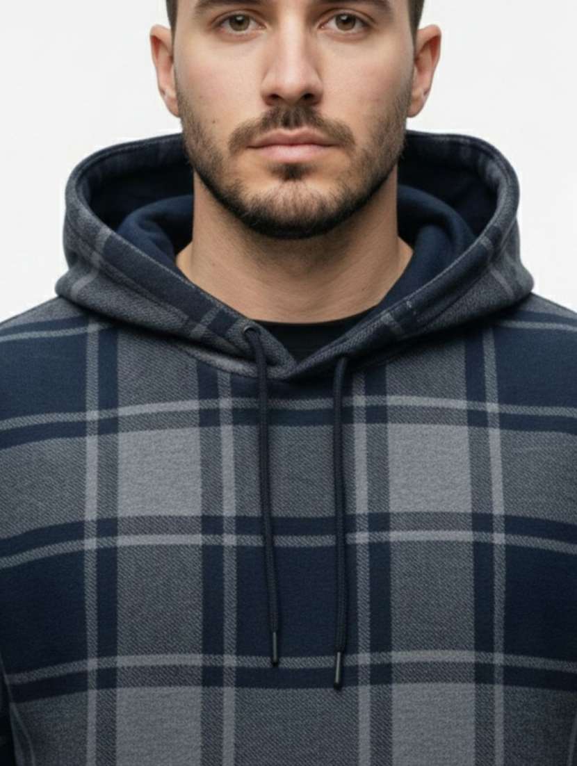 men checkered long sleeve regular fit sweatshirt - 22280976 -  Standard Image - 4