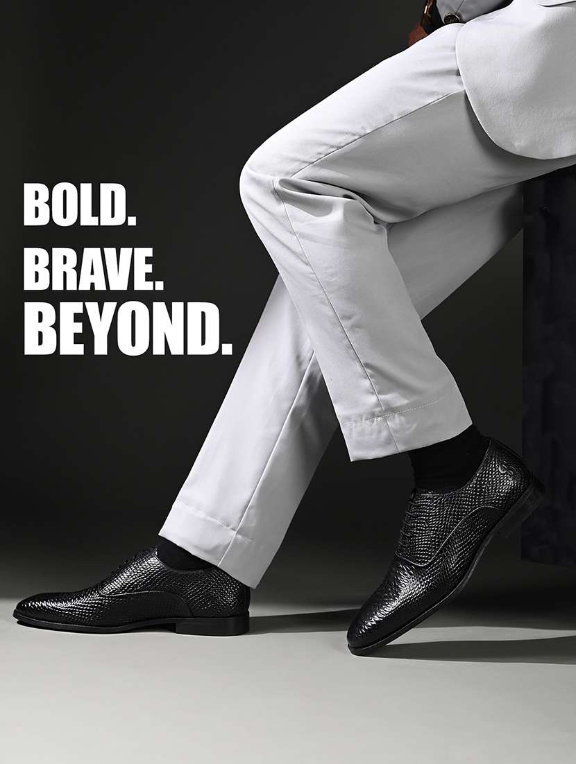 men textured lace-up derbies - 22281039 -  Standard Image - 1