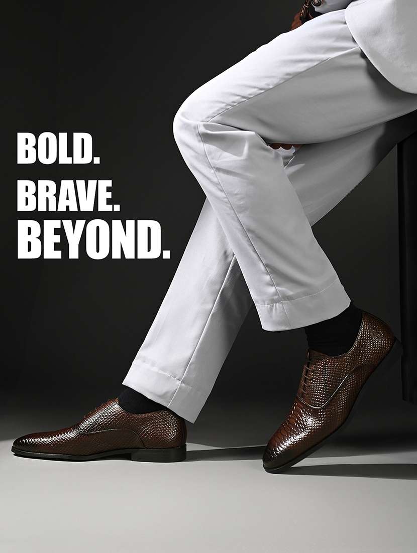 men textured lace-up derbies - 22281040 -  Standard Image - 1