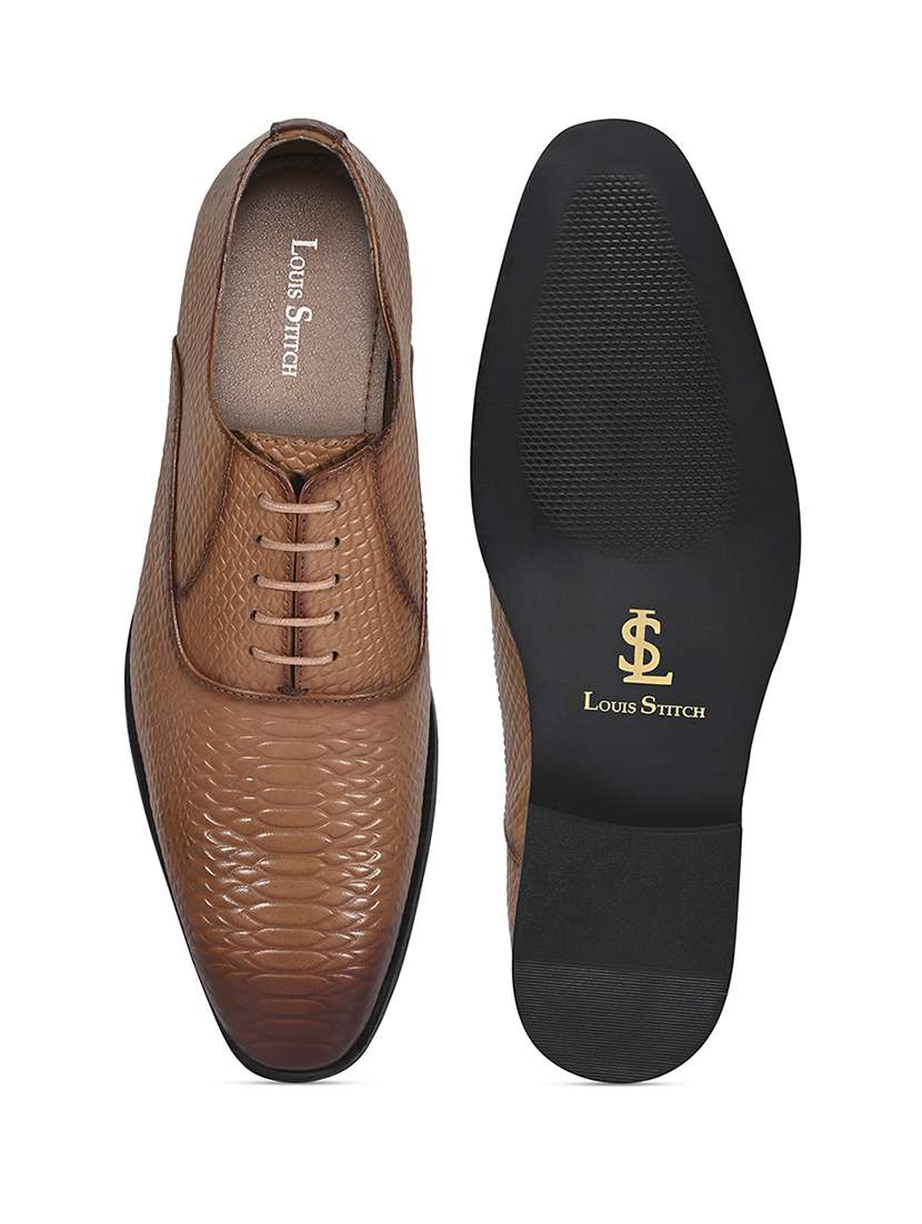 men textured lace-up derbies - 22281041 -  Standard Image - 4