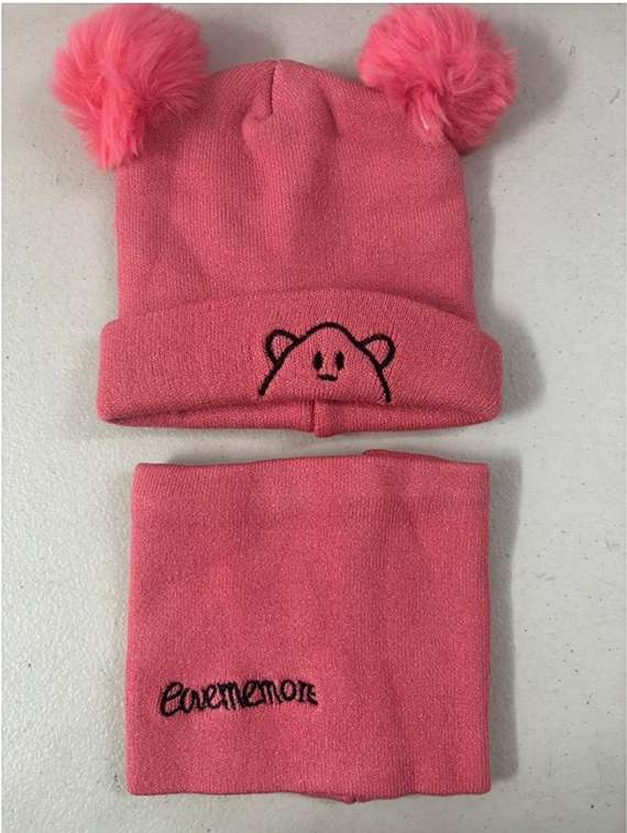kids woolen cap with neck scarf set - 22281141 -  Standard Image - 4