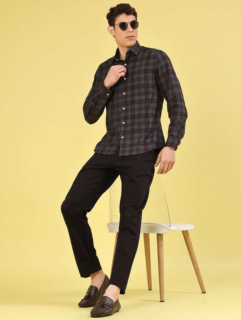Men Checkered Long Sleeve Regular Fit Casual Shirt - 22281225 -  Standard Image - 4