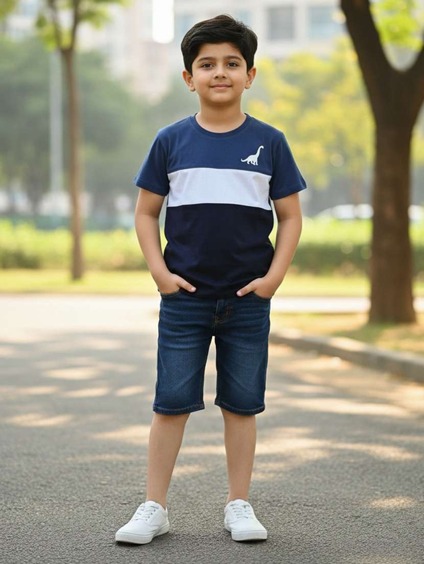 boys color blocked short sleeve t-shirt - 22281287 -  Standard Image - 1