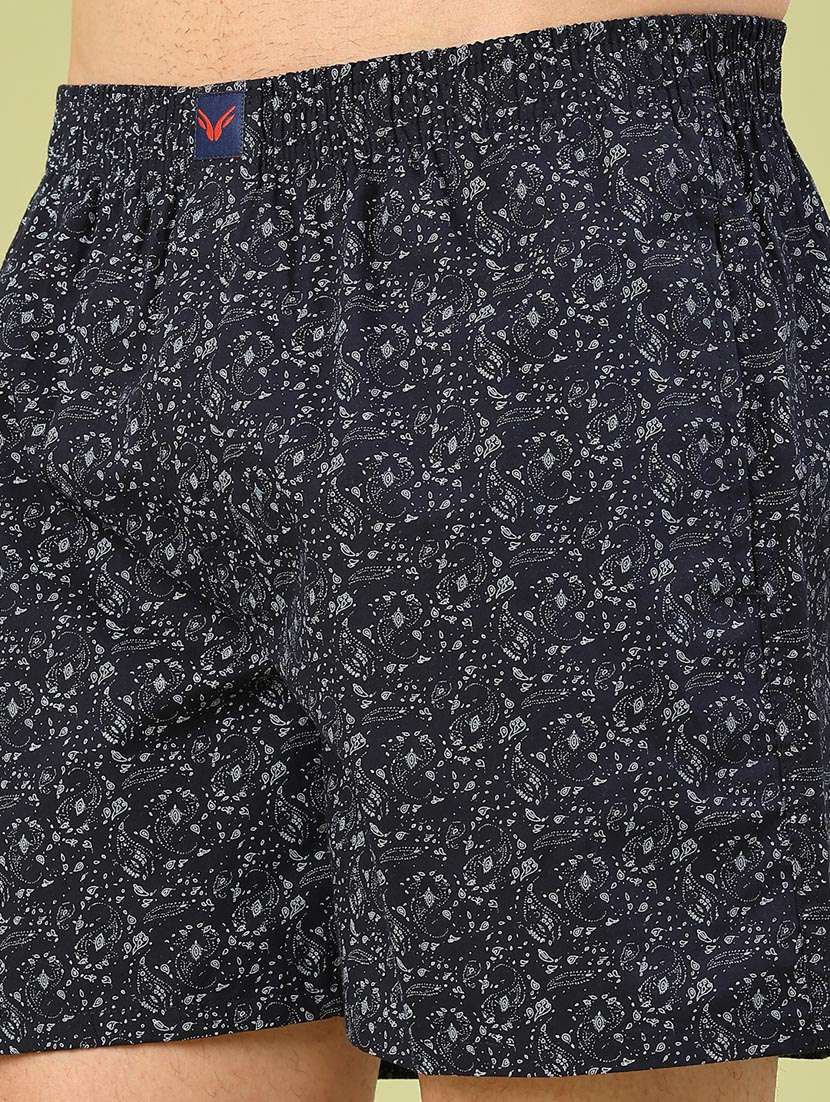 men printed mid rise loungewear boxer - 22281485 -  Standard Image - 1
