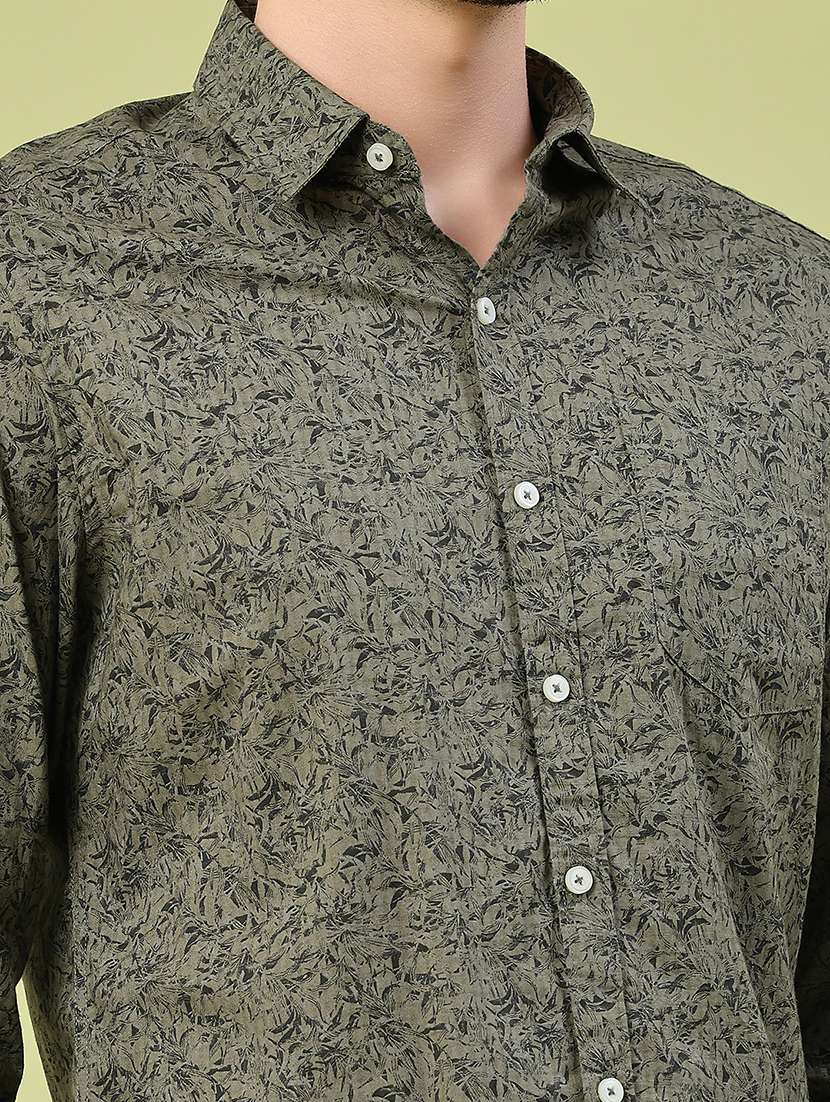 men printed long sleeve regular fit casual shirt - 22281488 -  Standard Image - 1