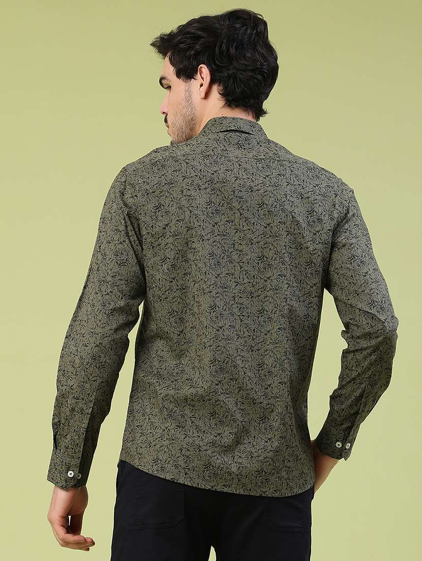 men printed long sleeve regular fit casual shirt - 22281488 -  Standard Image - 4