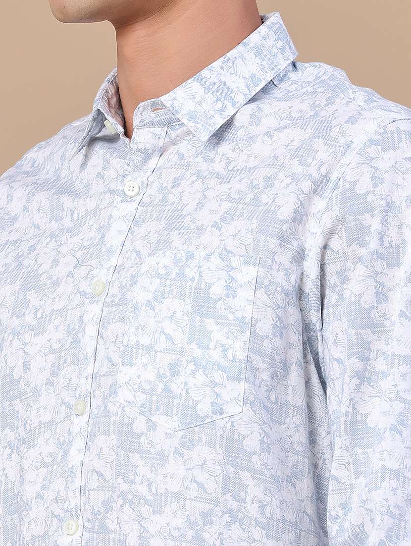 men printed long sleeve regular fit casual shirt - 22281490 -  Standard Image - 1