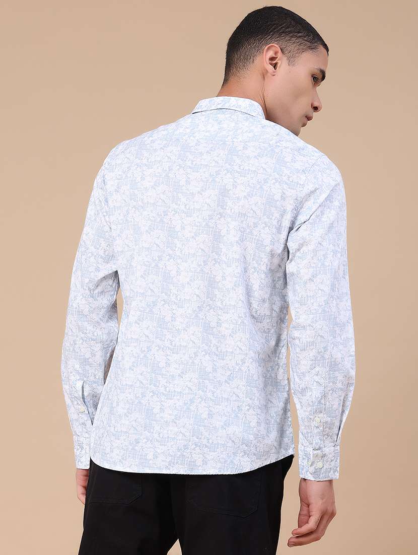 men printed long sleeve regular fit casual shirt - 22281490 -  Standard Image - 4
