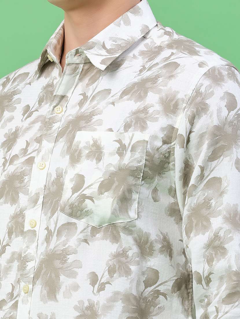 men printed long sleeve regular fit casual shirt - 22281491 -  Standard Image - 1