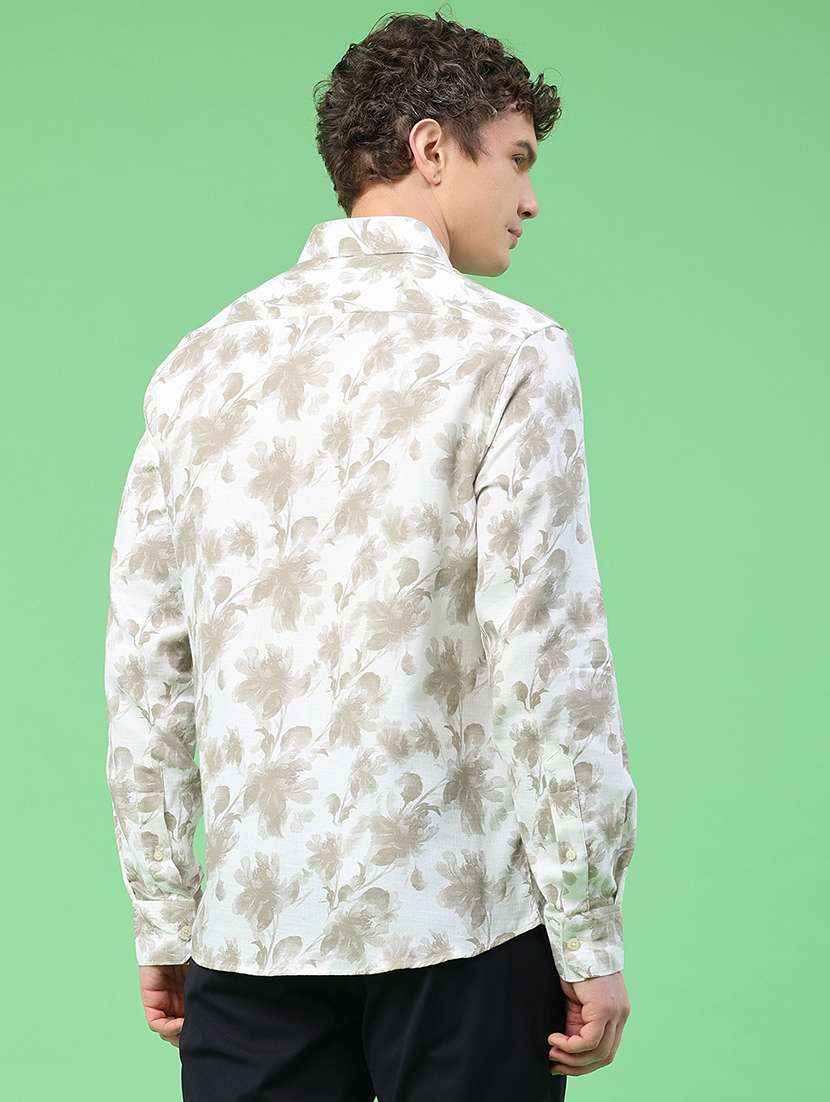 men printed long sleeve regular fit casual shirt - 22281491 -  Standard Image - 4