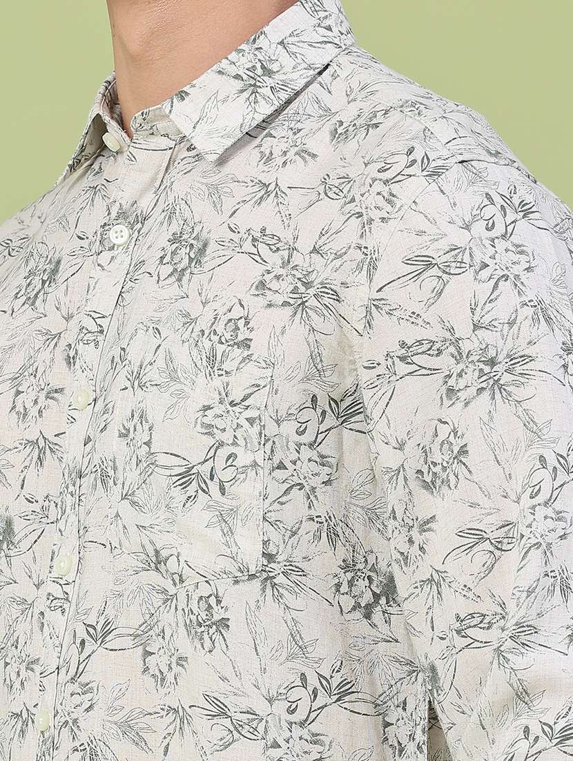 men printed long sleeve regular fit casual shirt - 22281494 -  Standard Image - 1