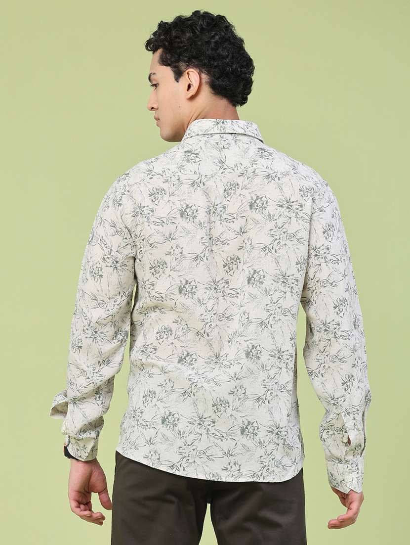 men printed long sleeve regular fit casual shirt - 22281494 -  Standard Image - 4