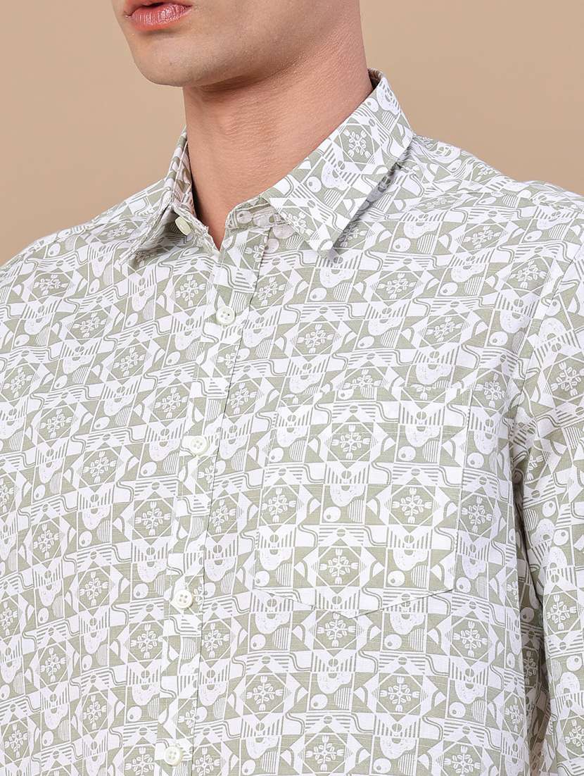 Men Printed Long Sleeve Regular Fit Casual Shirt - 22281495 -  Standard Image - 1