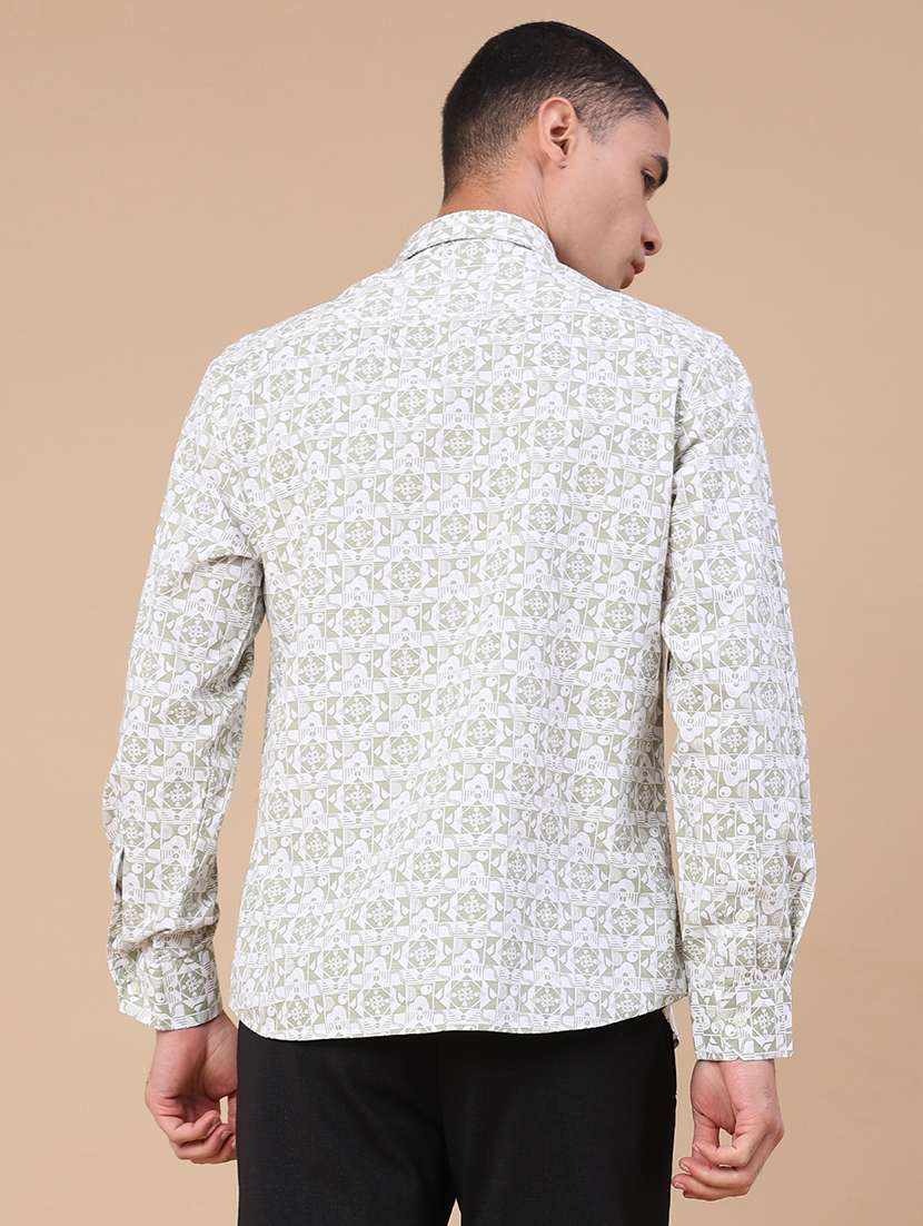 Men Printed Long Sleeve Regular Fit Casual Shirt - 22281495 -  Standard Image - 4