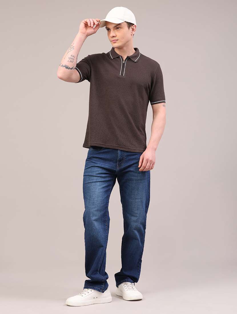 men self design short sleeve regular fit polo t-shirt - 22281651 -  Standard Image - 4