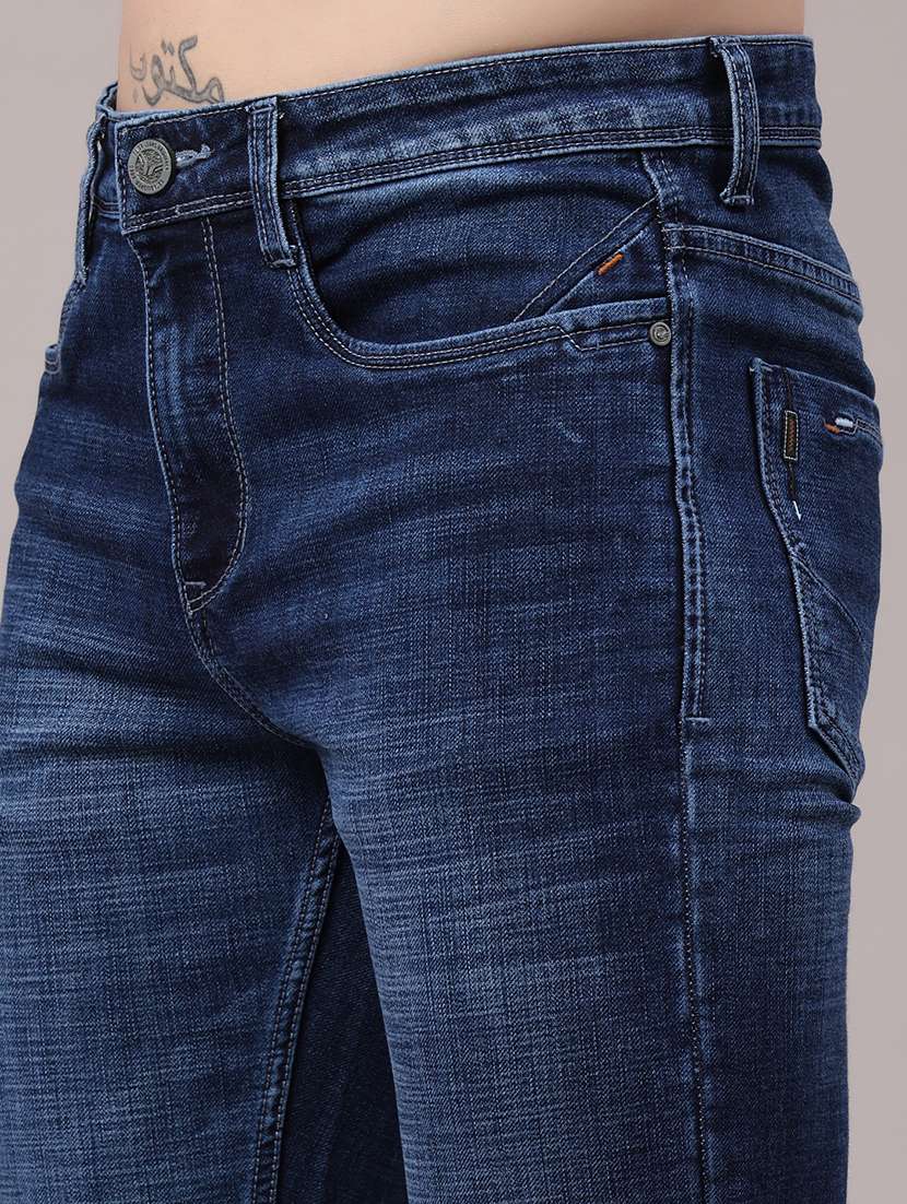 men washed mid rise slim fit jeans - 22281656 -  Standard Image - 1