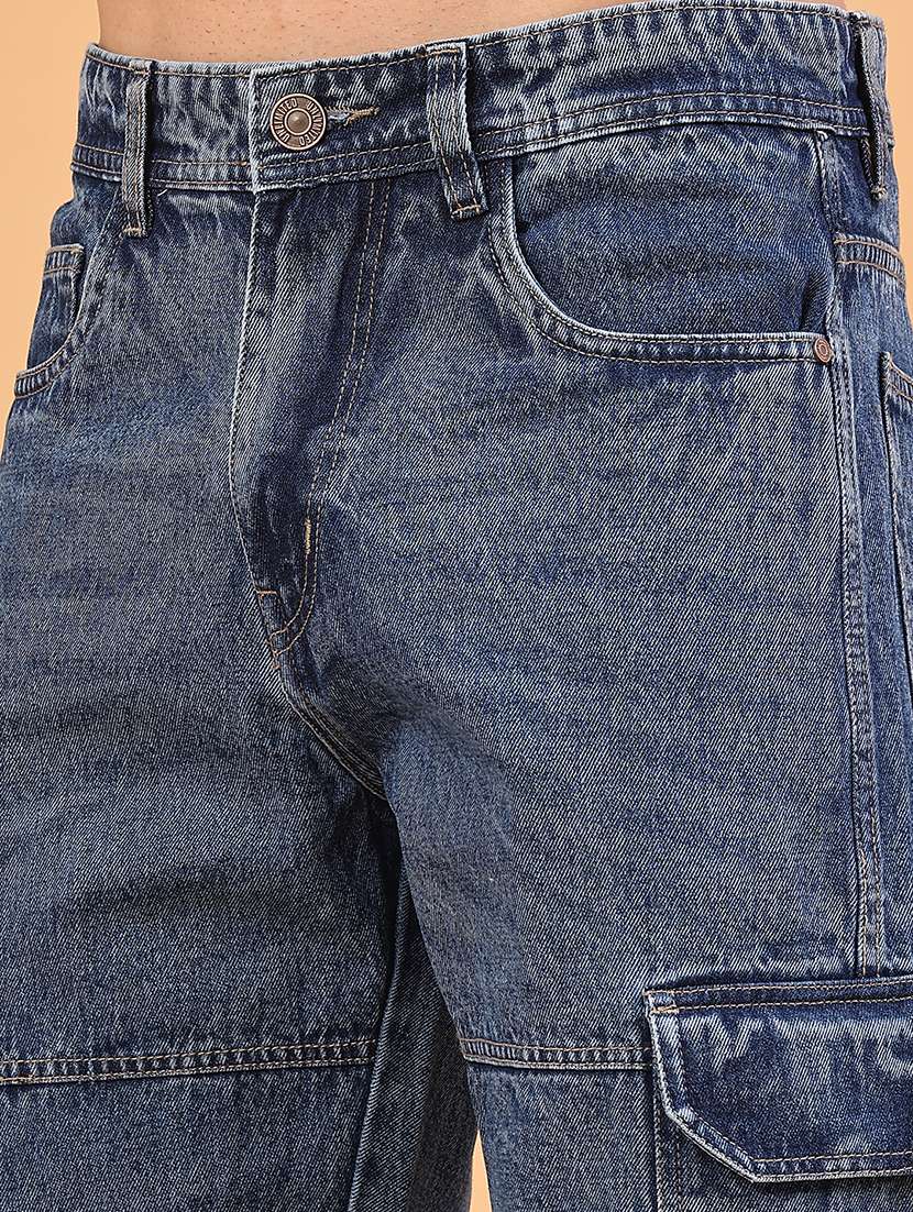 men solid mid rise regular fit cargo  - 22281670 -  Standard Image - 1