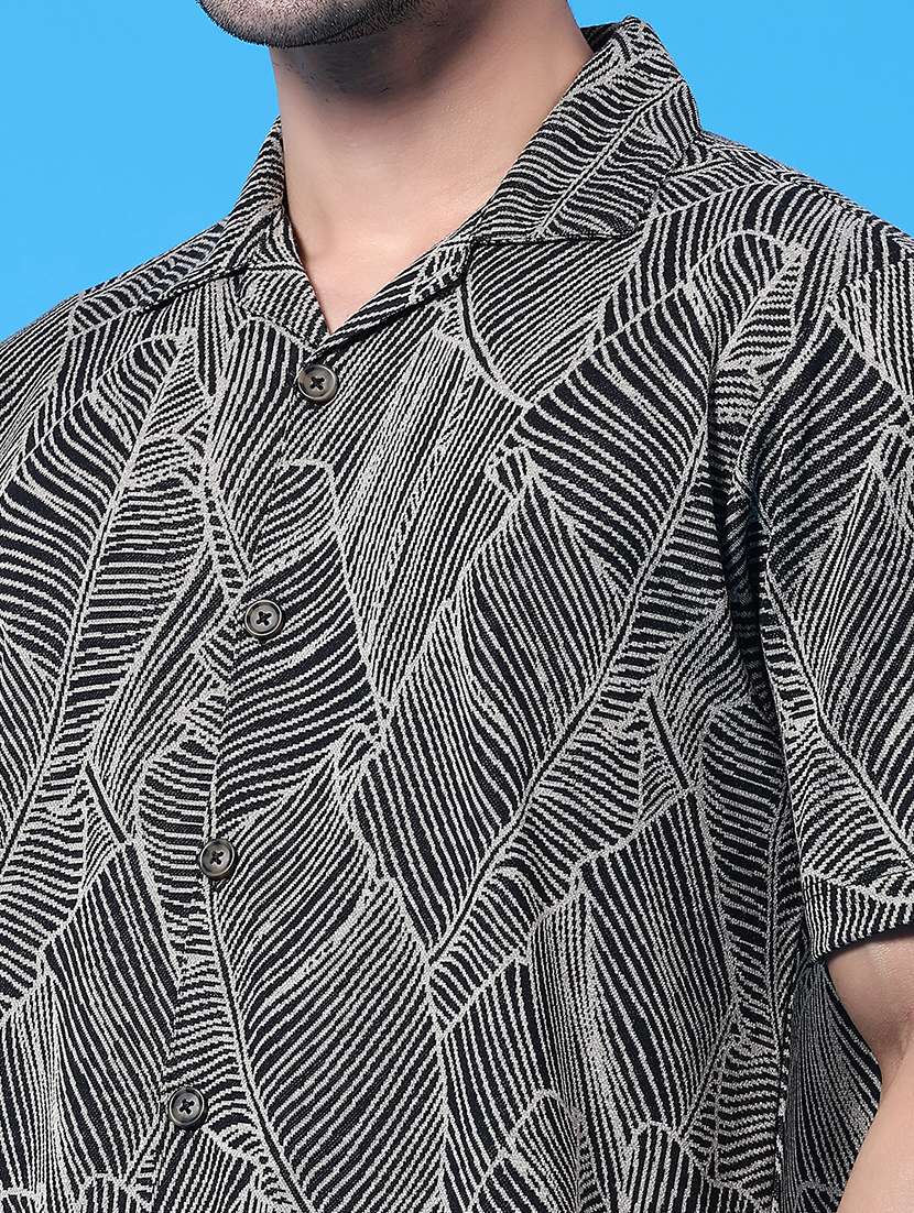 men self design short sleeve regular fit casual shirt - 22281675 -  Standard Image - 1