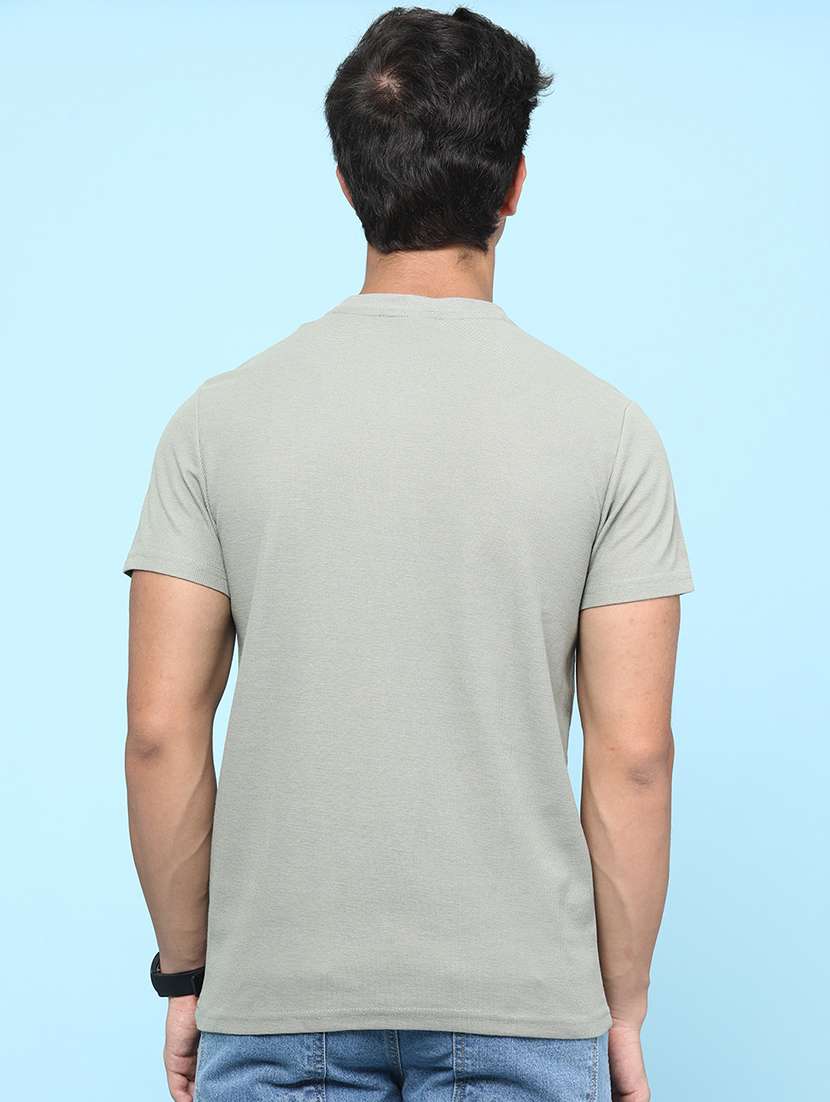 men textured short sleeves regular fit t-shirt - 22281755 -  Standard Image - 4