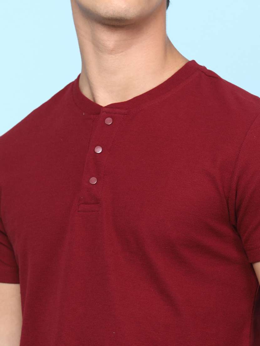 men textured short sleeves regular fit t-shirt - 22281757 -  Standard Image - 1