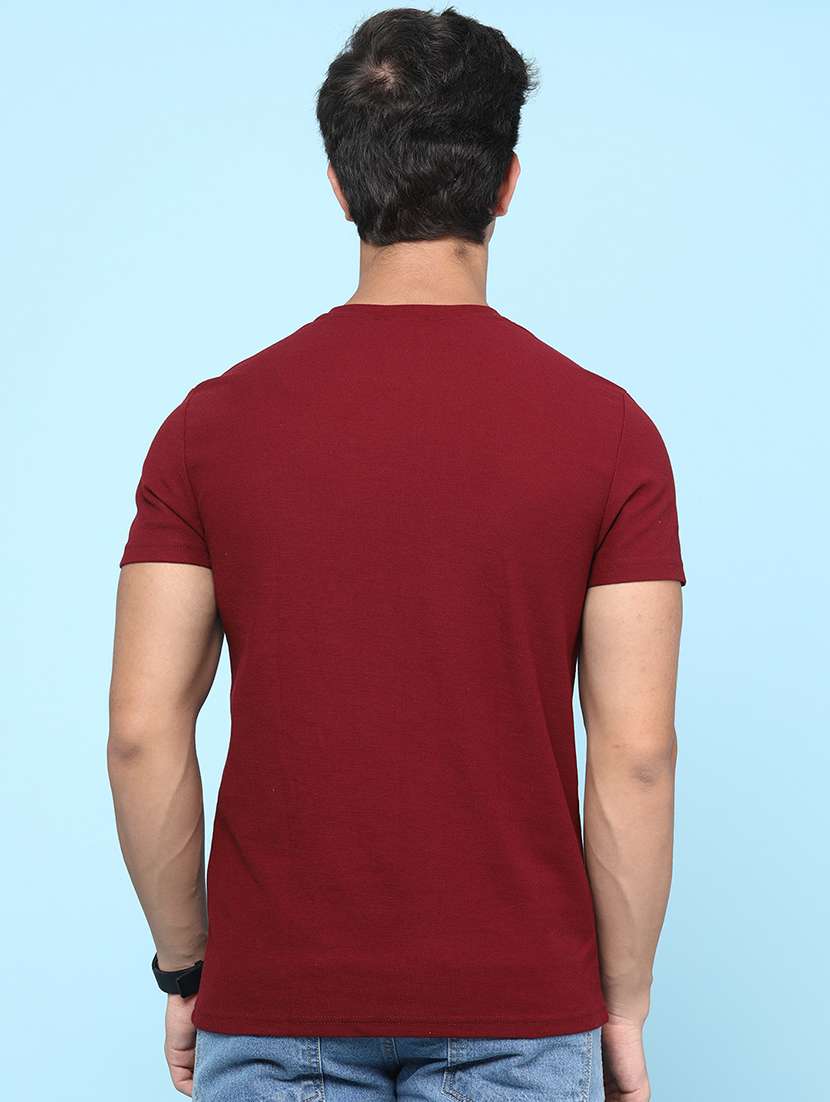 men textured short sleeves regular fit t-shirt - 22281757 -  Standard Image - 4
