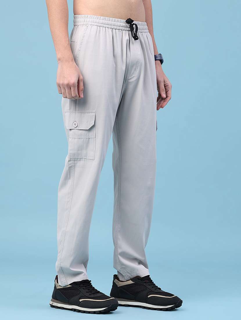 men solid mid rise cargo - 22281870 -  Standard Image - 1