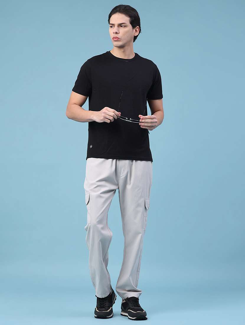 men solid mid rise cargo - 22281870 -  Standard Image - 4