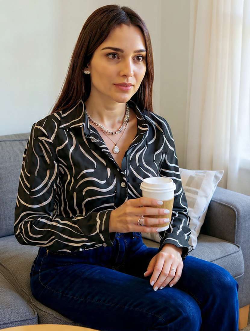 blue rayon regular shirt - 22282057 -  Standard Image - 1