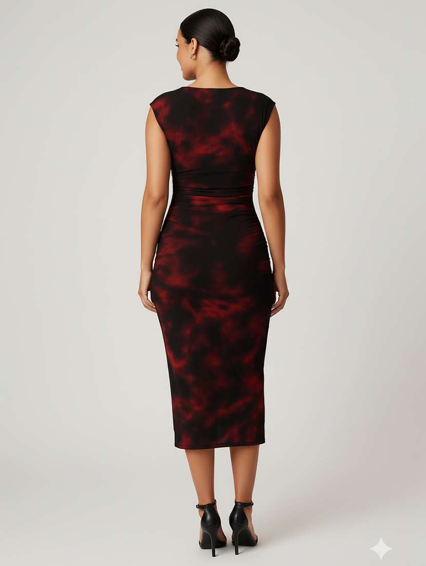 women pringted sleeveless bodycon dress - 22282070 -  Standard Image - 4