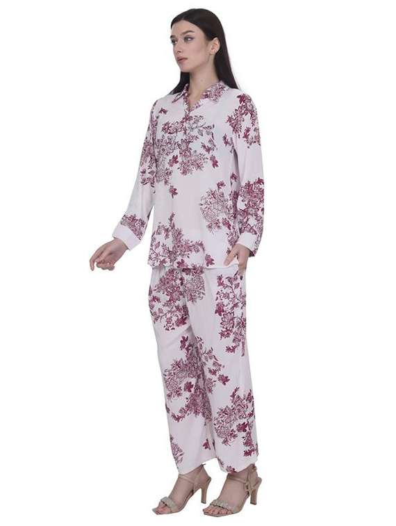 women floral long sleeve ethnic co-ord set - 22282130 -  Standard Image - 1