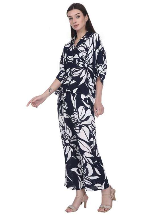 women floral three quarter sleeve ethnic co-ord set - 22282131 -  Standard Image - 1