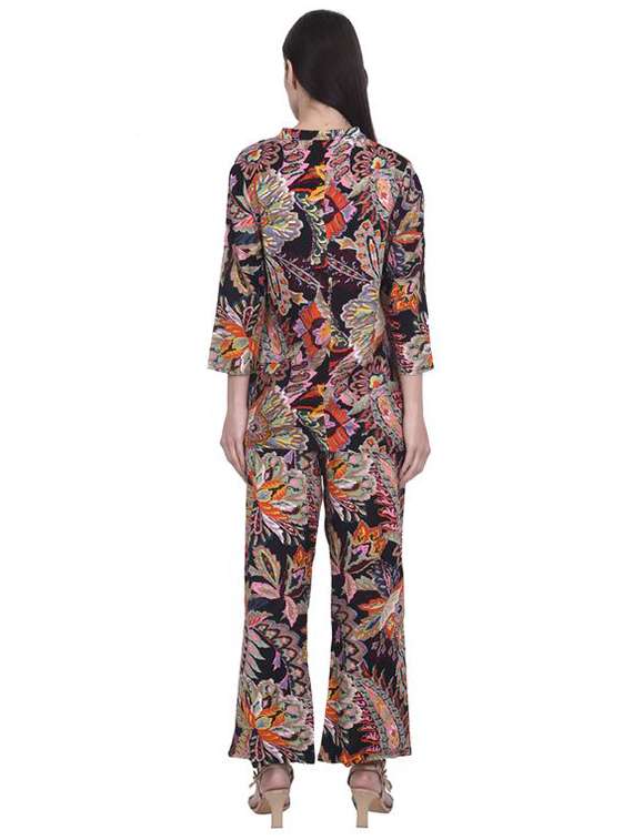 women printed three quarter sleeve ethnic co-ord set - 22282133 -  Standard Image - 1