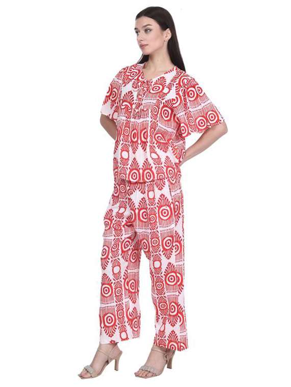 women printed short sleeve ethnic co-ord set - 22282135 -  Standard Image - 1