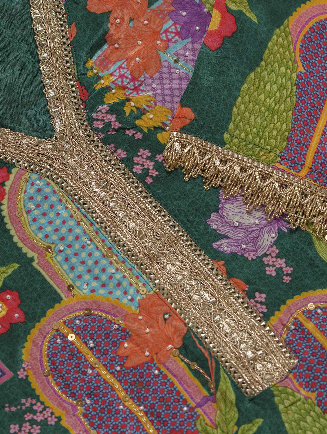 women printed three quarter sleeve kurta pant with dupatta set - 22282157 -  Standard Image - 4